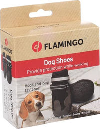 Flamingo Pfotenschuhe für Hunde Schwarz Polyester Größe S 2 Stück – Bild 1 von 4