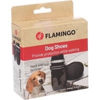 Produktbild von Flamingo Pfotenschuhe für Hunde Schwarz Polyester Größe S 2 Stück