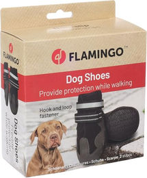 Flamingo Pfotenschuhe für Hunde Schwarz XL aus Polyester – Bild 1 von 4