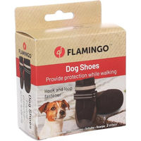 Produktbild von Flamingo Pfotenschuhe für Hunde Schwarz XS wasserabweisend aus Polyester