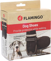 Flamingo Pfotenschuhe für Hunde Schwarz XXL aus Neopren und Polyester wasserabweisend – Bild 1 von 2