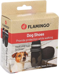 Flamingo Pfotenschuhe für Hunde Schwarz XXS aus Polyester wasserabweisend – Bild 1 von 4