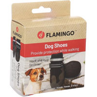 Produktbild von Flamingo Pfotenschuhe für Hunde Schwarz XXS aus Polyester wasserabweisend