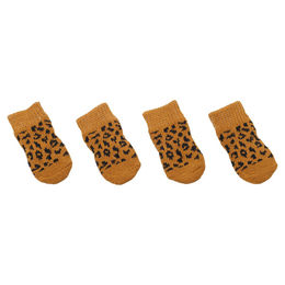 Flamingo Pfotenschutz Hunde-Socken Asia Cognac aus Baumwolle Größe L 4 Stück – Bild 1 von 5