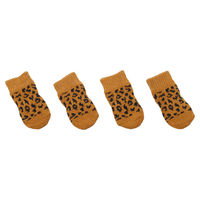 Produktbild von Flamingo Pfotenschutz Hunde-Socken Asia Cognac aus Baumwolle Größe L 4 Stück