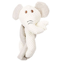 Produktbild von Flamingo Plüschspielzeug Elefant für Hunde in Weiß, Maße 25 x 9 x 28 cm