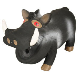 Flamingo Plüschspielzeug Wildschwein aus Latex Schwarz 18 cm – Bild 1 von 2