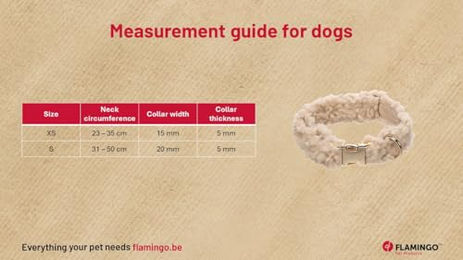 Flamingo Pookie Fleece Hundehalsband Beige XS 23-35 cm – Bild 1 von 3
