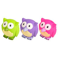 Produktbild von Flamingo Quietschspielzeug Eule aus Latex für Hunde 10 cm bunt