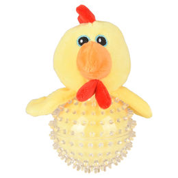 Flamingo Quietschspielzeug Huhn für Hunde aus TPR Gelb 16cm - 16 cm – Bild 1 von 3
