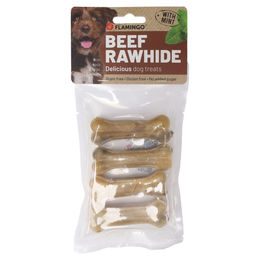 Flamingo R'Hide Dental Knochen mit Minze Hundesnack aus Rind Junior getreidefrei glutenfrei 27 g – Bild 1 von 4