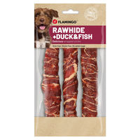 Produktbild von Flamingo R'Hide Sticks Hundesnack mit Ente und Kabeljau getreidefrei und glutenfrei 155 g