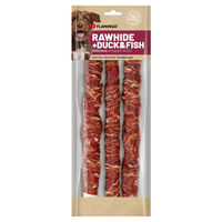 Produktbild von Flamingo R'Hide Sticks Hundesnack mit Ente und Kabeljau getreidefrei und glutenfrei 280 g