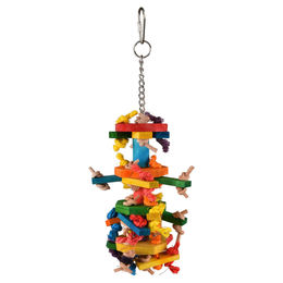 Produktbild von Flamingo Rainbow ACE Multi Vogelspielzeug aus Holz für Papageien 27 cm
