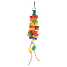 Produktbild von Flamingo Regenbogen Oek Multi Intelligenzspielzeug aus Holz für Papageien und Vögel 32 cm