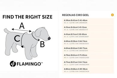 Flamingo Regenmantel Ciro für Hunde Gelb aus Polyester wasserdicht – Bild 1 von 2