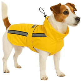 Flamingo Regenmantel Ciro für Hunde Gelb wasserdicht aus Polyester – Bild 1 von 4