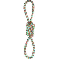 Produktbild von Flamingo Riva Hundespielzeug Zugseil aus Baumwolle Grün 41cm - 41 cm
