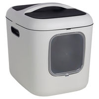 Produktbild von Flamingo Romy Geschlossene Katzentoilette Haubentoilette aus Kunststoff Weiß XL 61,5 x 50 x 57,5 cm