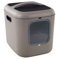 Produktbild von Flamingo Romy Geschlossene Katzentoilette Haubentoilette XL Beige Kunststoff 61,5 x 50 x 57,5 cm