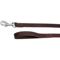Produktbild von Flamingo Rondo Leder Führleine Braun 130 cm 22 mm - 130 cm