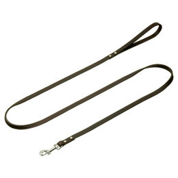 Produktbild von Flamingo Rondo Leder Führleine braun 130 cm x 20 mm