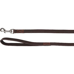 Produktbild von Flamingo Rondo Lederführleine für Hunde Braun 130 cm x 16 mm - 130 cm