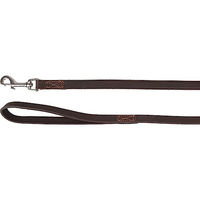 Produktbild von Flamingo Rondo Lederführleine für Hunde Braun 130 cm x 16 mm - 130 cm