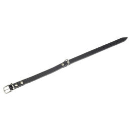 Flamingo Rondo Lederhalsband für Katzen Schwarz 23-26 cm 10 mm – Bild 1 von 1