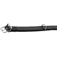 Produktbild von Flamingo Rondo Lederhalsband genäht Schwarz 30-36 cm 18 mm