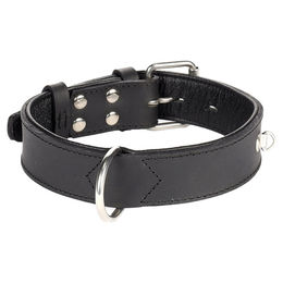 Flamingo Rondo Lederhalsband genietet Schwarz 38-47 cm 35 mm – Bild 1 von 2