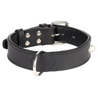 Produktbild von Flamingo Rondo Lederhalsband genietet Schwarz 38-47 cm 35 mm