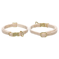 Produktbild von Flamingo Saba Hundehalsband aus Nylon mit Velvet in Beige Größe XS