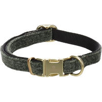 Produktbild von Flamingo Saba Hundehalsband aus Nylon mit Velvet in Grün Größe S