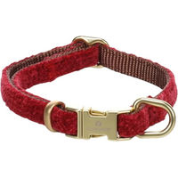 Produktbild von Flamingo Saba Hundehalsband aus Nylon mit Velvet in Rot XS 20-35cm x 10mm x 3mm
