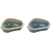 Produktbild von Flamingo Sadio S Katzentoilette offene Schale aus Kunststoff Blau 49,5x39,5x17cm