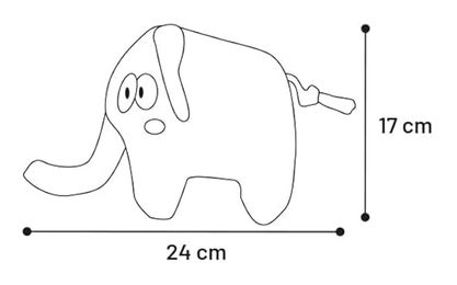 Flamingo Saffia Elefant Hundespielzeug mit Seil und Quietscher Grau – Bild 1 von 4