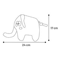 Produktbild von Flamingo Saffia Elefant Hundespielzeug mit Seil und Quietscher Grau