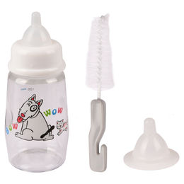 Flamingo Saugflaschen-Set Acela 140ml für Kleintiere aus Kunststoff mit 2 Sauger und Bürste - 400 g – Bild 1 von 2