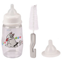Produktbild von Flamingo Saugflaschen-Set Acela 140ml für Kleintiere aus Kunststoff mit 2 Sauger und Bürste - 400 g
