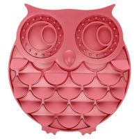 Produktbild von Flamingo Schleckmatte Dudu Eule aus Silikon in Rosa für Hunde und Katzen