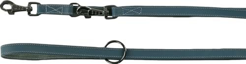 Flamingo Schleppleine aus Leder für Hunde Blau 240 cm 22 mm - 240 cm – Bild 1 von 2
