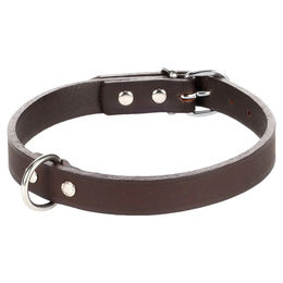 Produktbild von Flamingo Seattle Lederhalsband für Hunde dunkelbraun 31-36 cm 16 mm