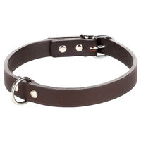 Produktbild von Flamingo Seattle Lederhalsband für Hunde dunkelbraun 31-36 cm 16 mm