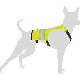 Flamingo Sicherheitsmantel für Hunde in Gelb Grün Größe L aus Polyester – Bild 1 von 3