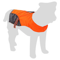 Produktbild von Flamingo Sicherheitsweste Fizz Warnweste für Hunde Orange Grau XL aus Polyester wasserdicht und reflektierend
