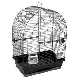 Flamingo Sittichkäfig Klara 1 Vogelkäfig für Wellensittiche Schwarz Metall 39x25x53 cm – Bild 1 von 3