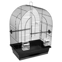 Produktbild von Flamingo Sittichkäfig Klara 1 Vogelkäfig für Wellensittiche Schwarz Metall 39x25x53 cm