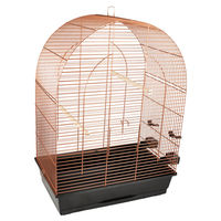 Produktbild von Flamingo Sittichkäfig Klara 3 Vogelkäfig für Wellensittiche Kupfer Schwarz 54x34x74,5 cm