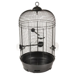 Flamingo Sittichkäfig Sanna 2 Vogelkäfig für Wellensittiche aus Metall Schwarz 35x35x67 cm – Bild 1 von 4